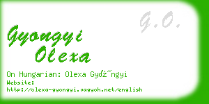 gyongyi olexa business card